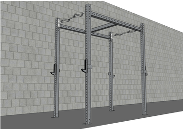Kit TGrip Commercial 4' Wide Rig - 3x3 Steel - Functional Multi-Grip Pull-Up - Sandwich Style J-Hooks
